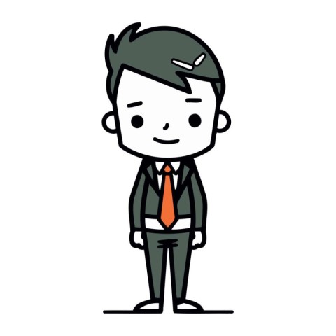 Businessman cartoon character. Vector illustration of a business