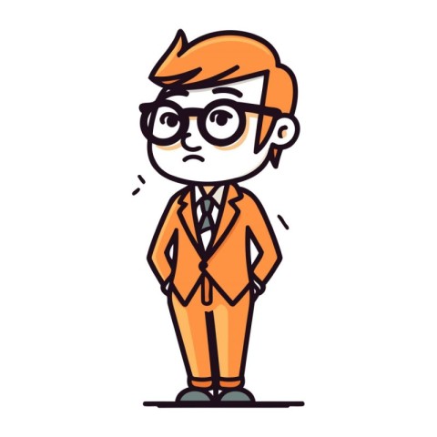 Businessman cartoon character vector illustration. Businessman i