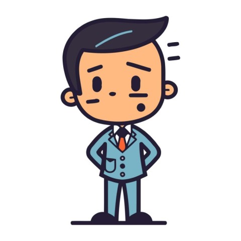 businessman character cartoon vector illustration graphic design