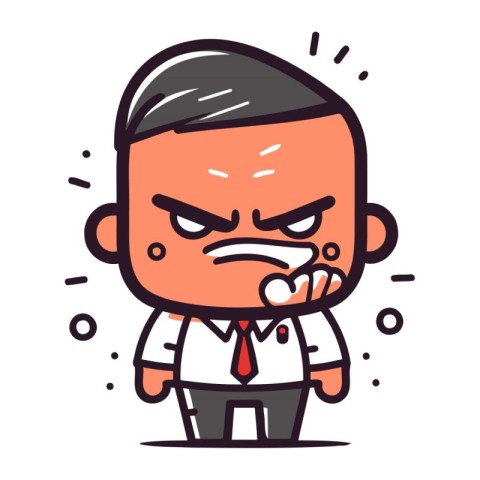 Angry boss cartoon character vector design. Businessman angry ca