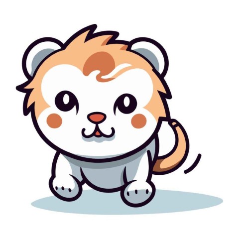 Cute hamster cartoon character. Vector illustration of a hamster