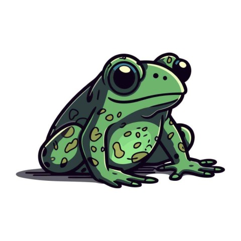 Frog. Vector illustration. Isolated on a white background.