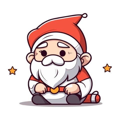 Santa Claus character design. Christmas and New Year cartoon vec