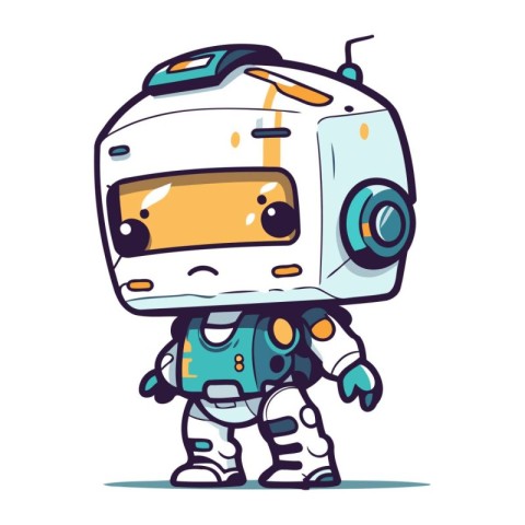 Astronaut in spacesuit. Cute cartoon vector illustration.