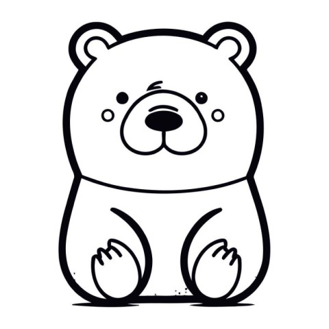 cute bear animal cartoon vector illustration graphic design in b