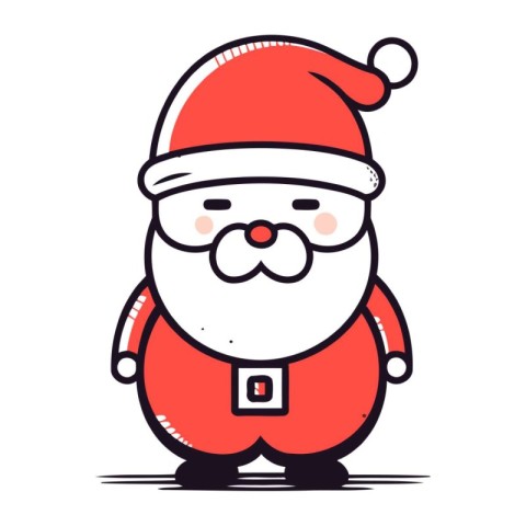 Santa Claus vector line icon. Santa Claus vector line icon. Sant