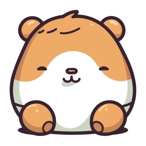 Cute hamster. Vector illustration of a cute hamster.