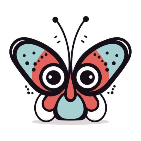 Butterfly cartoon design. Animal cute zoo life nature and fauna