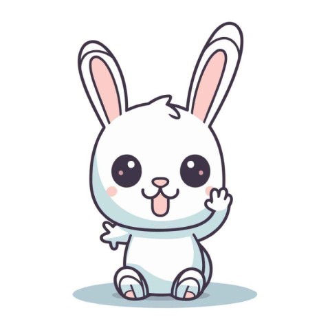 cute rabbit cartoon character vector illustration design.eps10 f