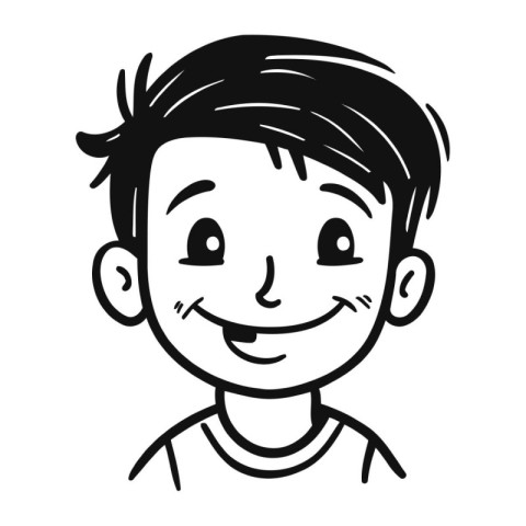 Boy face icon. Simple illustration of boy face vector icon for w