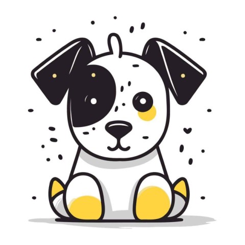 Cute dog vector illustration. Cartoon dog. Vector illustration o