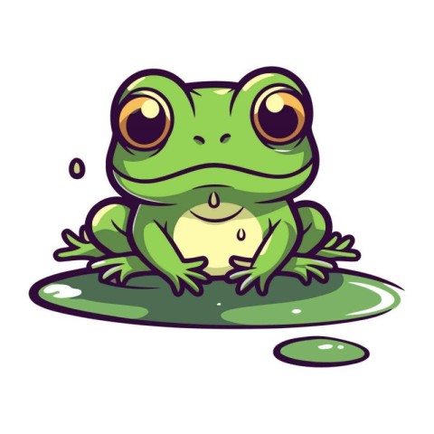 Frog cartoon icon. Vector illustration of a frog cartoon icon.