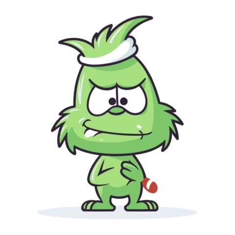 Funny monster character. Cartoon illustration of funny monster c