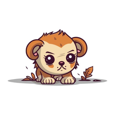 Cute little hamster cartoon. Vector illustration of a hamster.