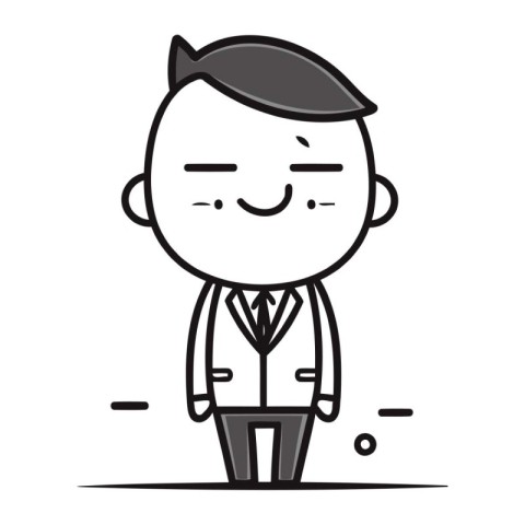 Cute Cartoon Man Vector Icon   Businessman Vector Icon Illustrat