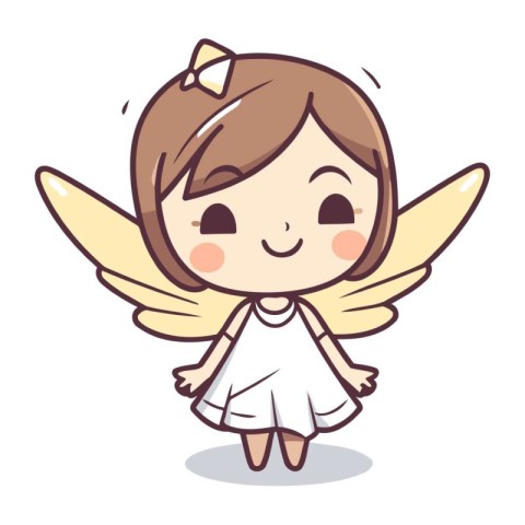 Cute little angel character vector illustration design. Cartoon