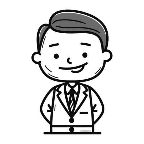 businessman cartoon character on white background vector illustr