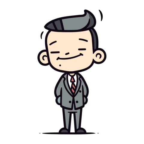 businessman cartoon character design. vector illustration eps10