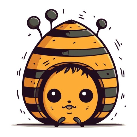 Cute ladybug cartoon. Vector illustration of a cute ladybug.