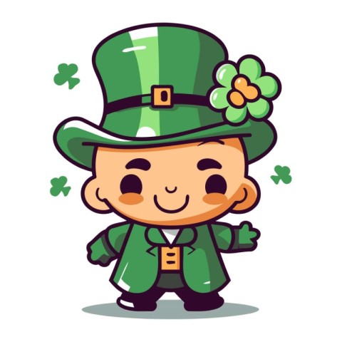 Leprechaun   Saint Patricks Day Vector Cartoon Character