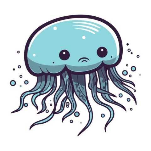 cute jellyfish cartoon icon vector illustration design graphic f