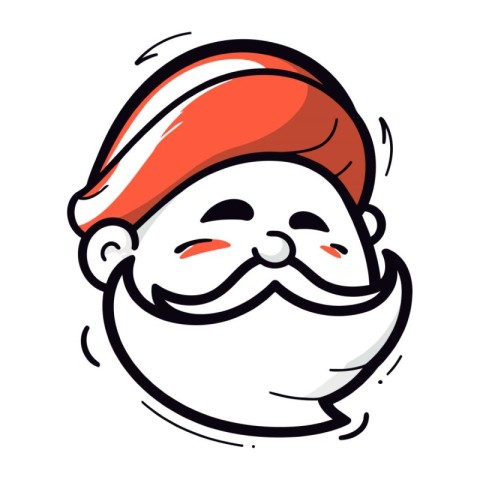 Santa Claus. Merry Christmas and Happy New Year. Vector illustra