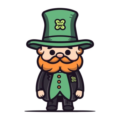 Leprechaun vector illustration. St. Patricks Day.