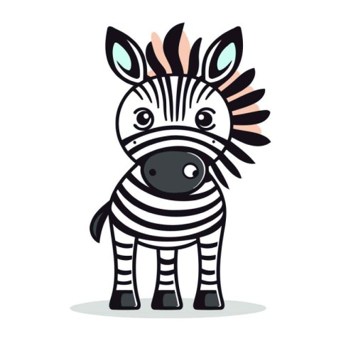 Zebra zebra animal cartoon icon. Animal cartoon vector illustrat