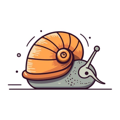 Snail icon. Cartoon illustration of snail vector icon for web de