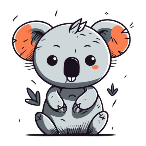 Cute koala. Vector illustration of a cartoon koala.