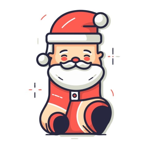 Santa Claus cartoon character. Merry Christmas and Happy New Yea