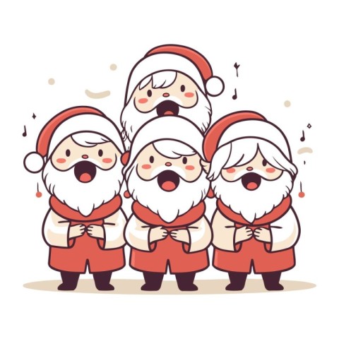 santa claus cartoon merry christmas and happy new year vector il