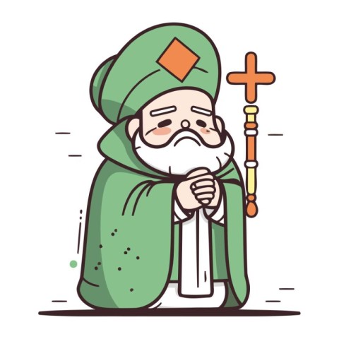 Illustration of a St. Patricks Day Leprechaun