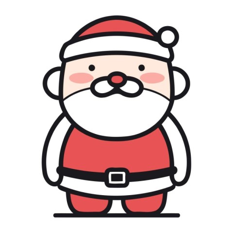 Santa claus christmas character icon vector illustration design