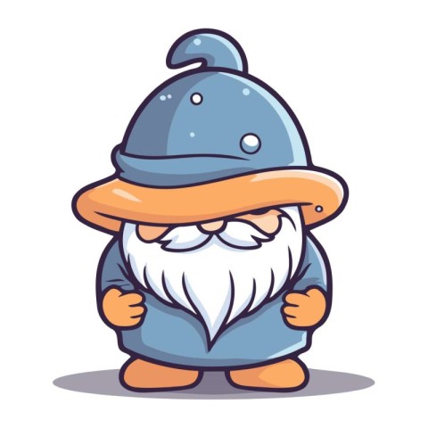 Pirate gnome character cartoon style vector illustartion on whit