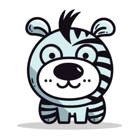 Cute zebra cartoon icon. Animal cute zoo and creature theme. Col