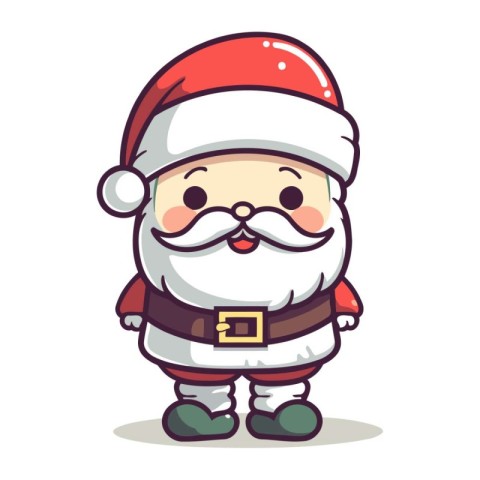 Santa Claus character design. Cute cartoon Santa Claus vector il