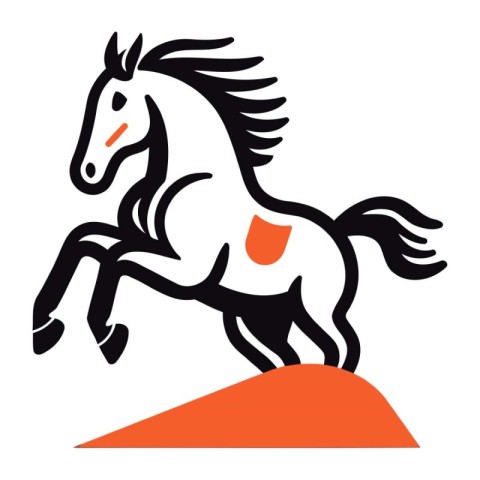 Horse on a white background. Vector illustration for your design