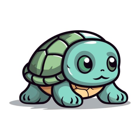 Cute turtle character cartoon mascot vector illustration. Cute t