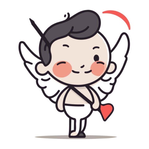 Cupid character design. Cartoon cupid vector illustration. Cupid