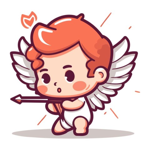 Cupid   Cute Cartoon Vector Illustration of Cupid Character