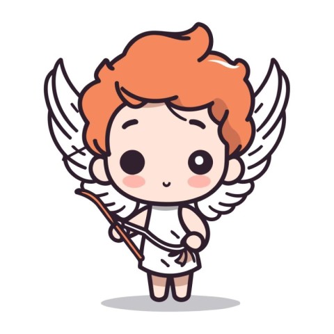 Cupid angel character design. Cute cupid vector illustration.