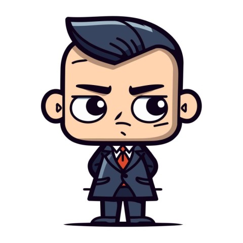 Angry Businessman   Cartoon Vector Illustration