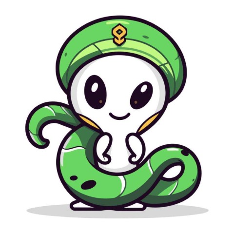 Snake mascot design. Cute snake mascot design for t shirt