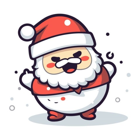 Santa Claus vector illustration. Cute cartoon santa claus charac