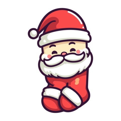 Santa Claus icon. Cartoon Santa Claus vector icon. Santa Claus v