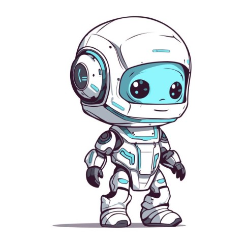 Cute cartoon astronaut. Vector illustration isolated on a white