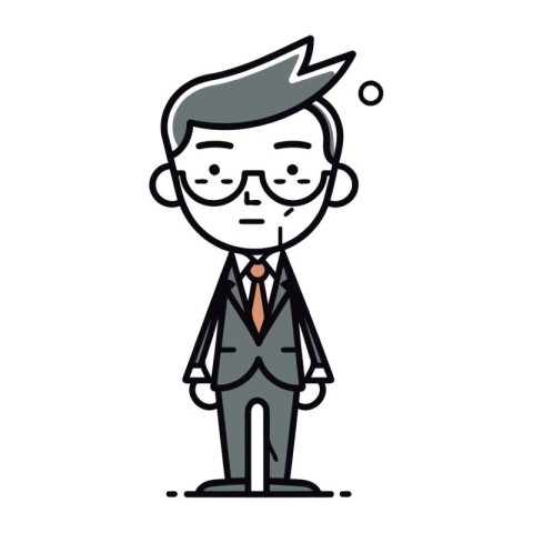 Character illustration design. Businessman cartoon.eps10.clean v