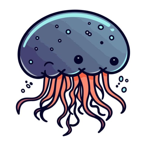 Jellyfish icon. Cartoon jellyfish vector icon for web design iso