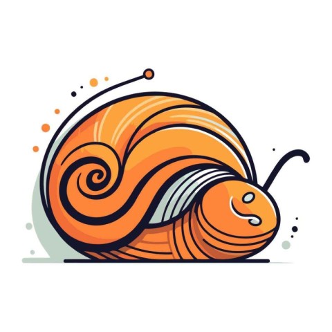 Snail icon. Vector illustration. Isolated on white background.